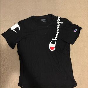 Champion Black T-Shirt with Logo